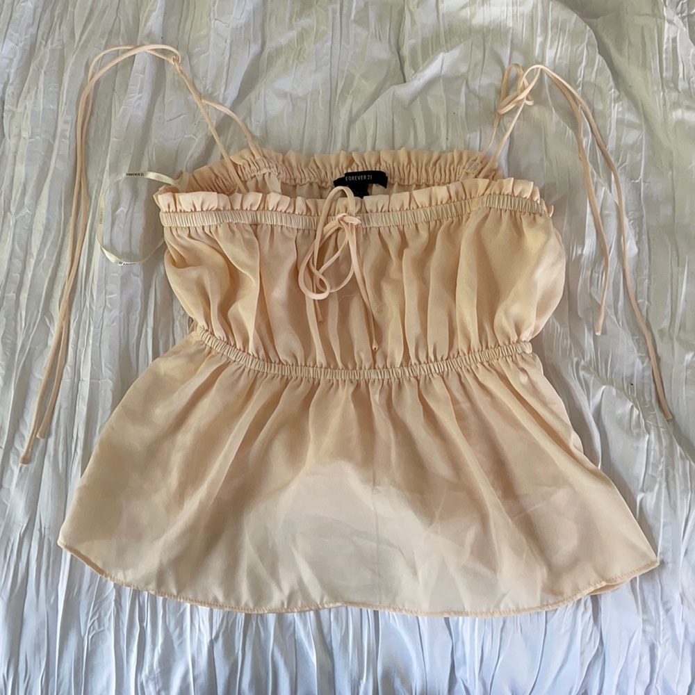 F21 Baby Pink Flowy Strappy Tank